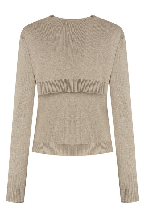 Lady Day beige dames vest | Achteraanzicht