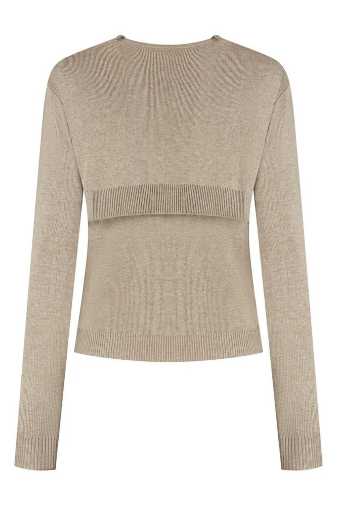 Lady Day beige dames vest | Achteraanzicht