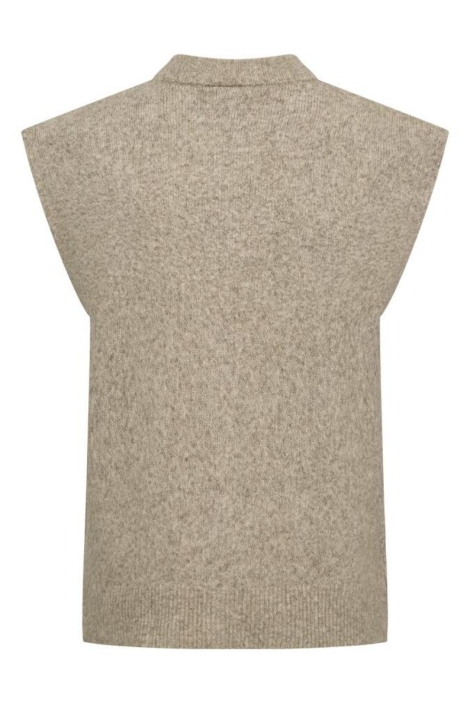 Freequent zand dames gilet | Achteraanzicht