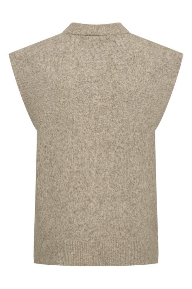 Freequent zand dames gilet | Achteraanzicht
