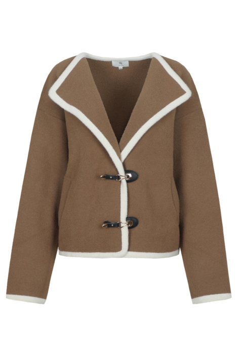 C&S The Label camel dames vest | Vooraanzicht