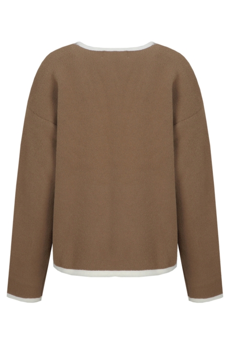 C&S The Label camel dames vest | Achteraanzicht