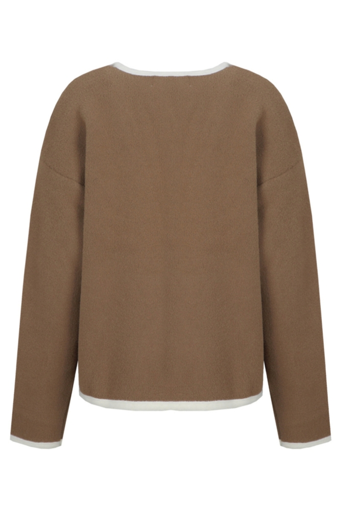 C&S The Label camel dames vest | Achteraanzicht