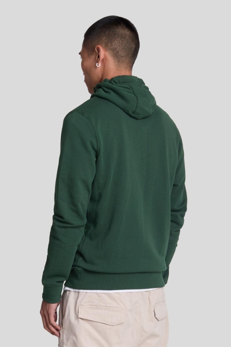 Lyle & Scott groene heren vest | Model achteraanzicht