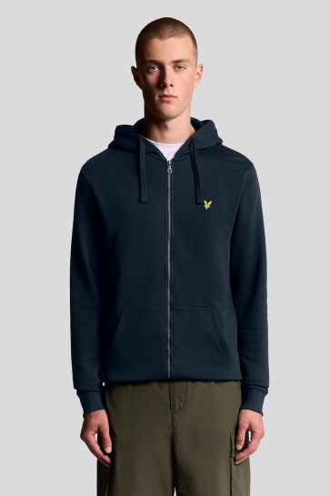 Lyle & Scott zip through hoodie Blauw