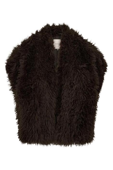 Freequent bruine dames gilet | Vooraanzicht