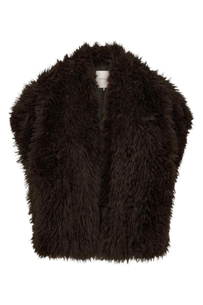 Freequent bruine dames gilet | Vooraanzicht