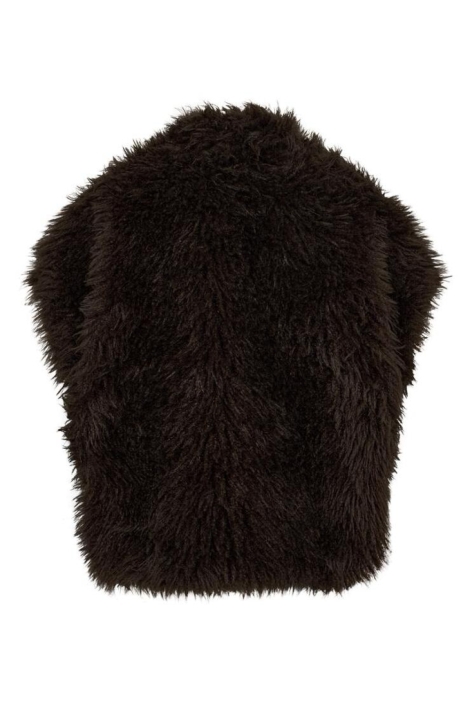 Freequent bruine dames gilet | Achteraanzicht