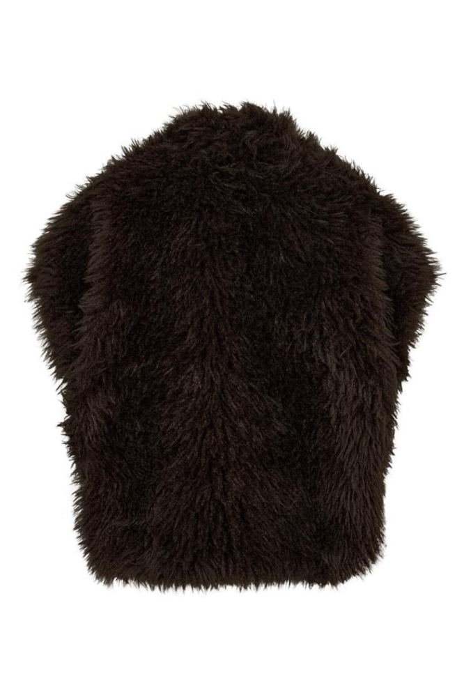 Freequent bruine dames gilet | Achteraanzicht