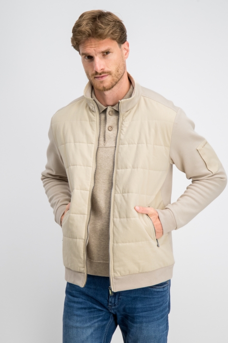 Gabbiano zand heren vest | Model vooraanzicht