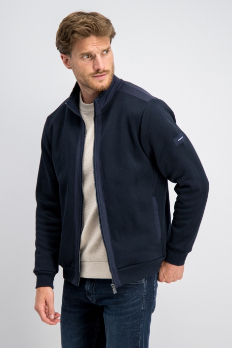 Gabbiano blauwe heren vest | Model vooraanzicht