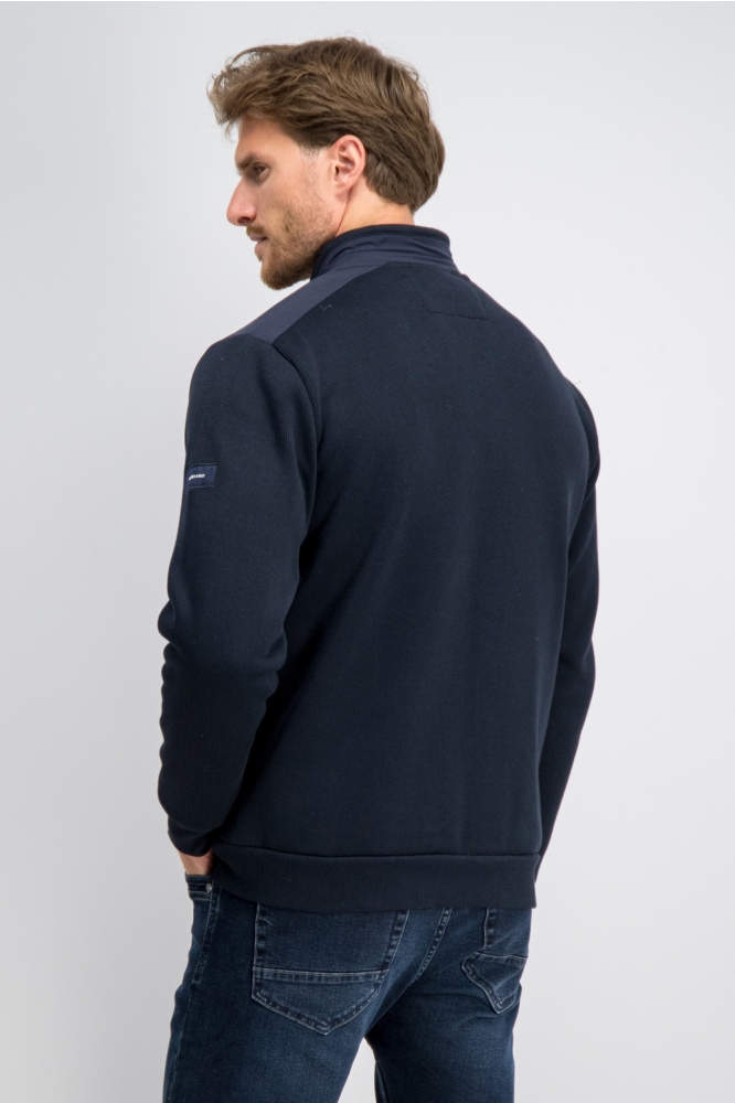 Gabbiano blauwe heren vest | Model achteraanzicht
