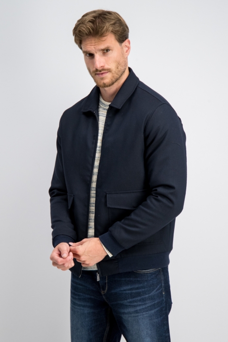 Gabbiano blauwe heren jas | Model zijaanzicht