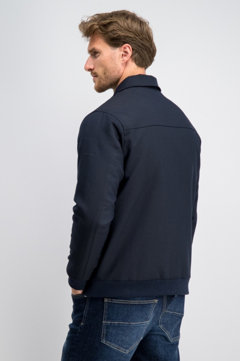 Gabbiano blauwe heren jas | Model achteraanzicht