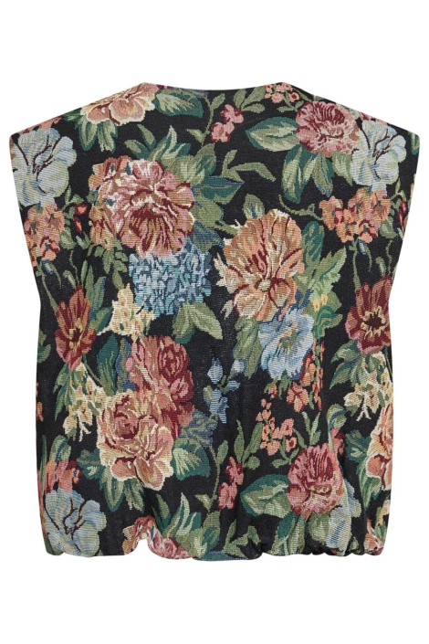 SisterS point zwarte dames gilet | Achteraanzicht