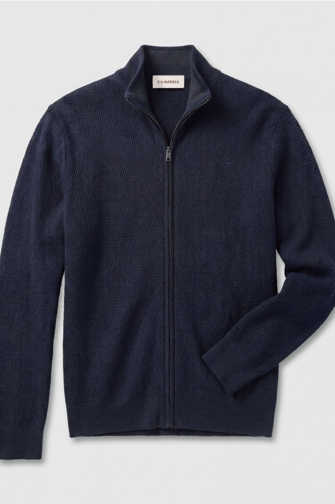 Campbell blauwe heren vest | Vooraanzicht