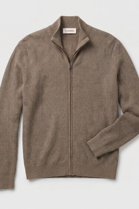 Campbell camel heren vest | Vooraanzicht