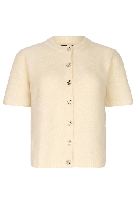 Ydence ecru dames vest | Vooraanzicht