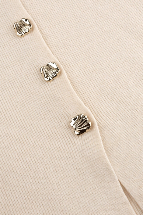 Ydence ecru dames trui | Kleurstaal