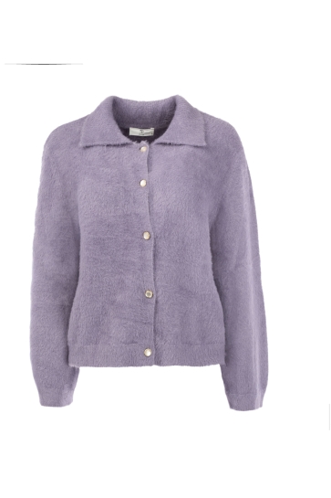 NED Vest HALTON 7 8 SS RMJ FURRY KNIT 26W1 U172 14 Loom Lilac