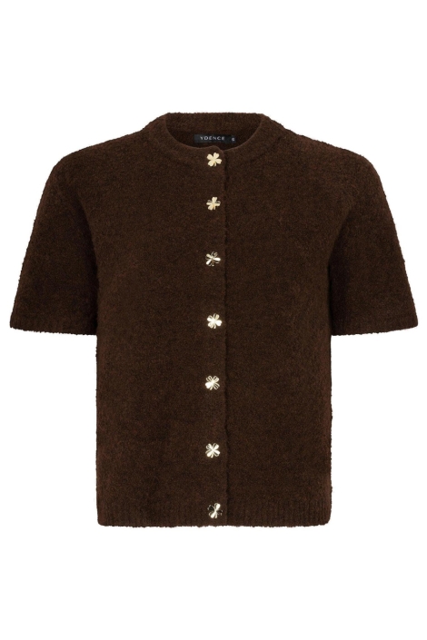 Ydence bruine dames vest | Vooraanzicht