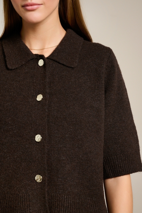 LolaLiza bruine dames vest | Close up