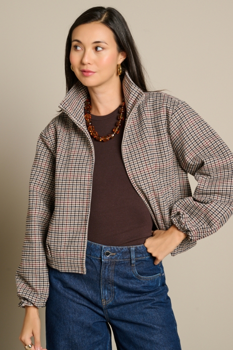 LolaLiza beige dames jas | Model vooraanzicht