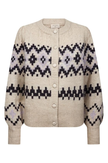 Freequent Vest FQMERLA CARDIGAN 211769 MOONBEAM w. NIGHTSHADE