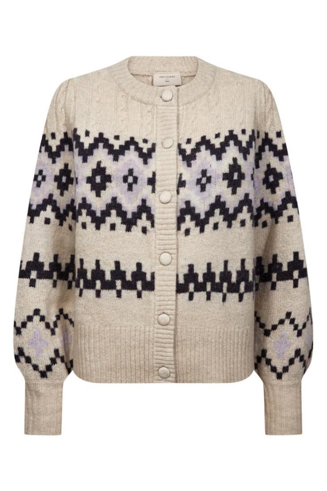 Freequent beige dames vest | Vooraanzicht