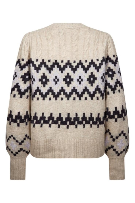 Freequent beige dames vest | Achteraanzicht