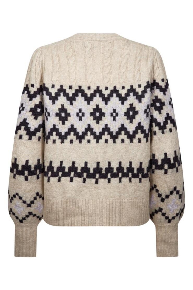 Freequent beige dames vest | Achteraanzicht
