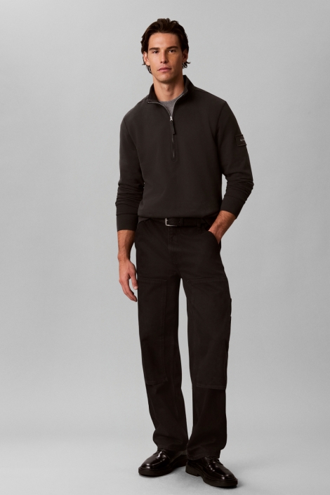 Calvin Klein zwarte heren sweater | Model