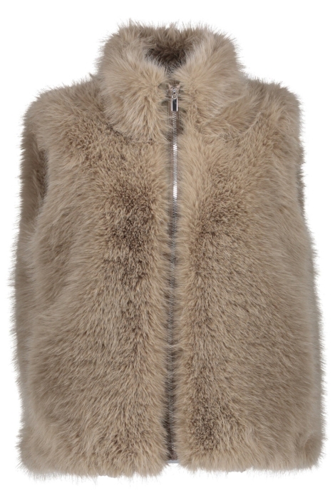 Geisha beige dames gilet | Vooraanzicht