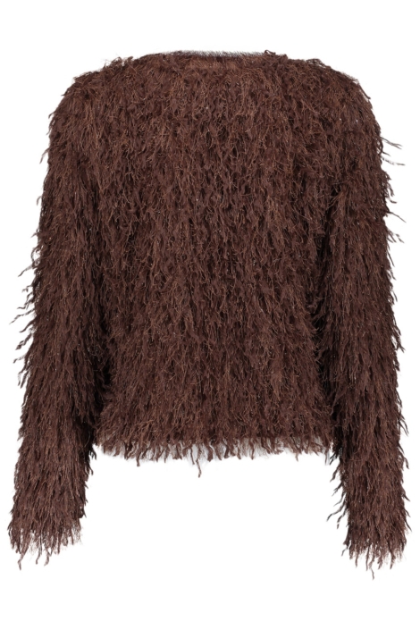 Geisha bruine dames vest | Achteraanzicht