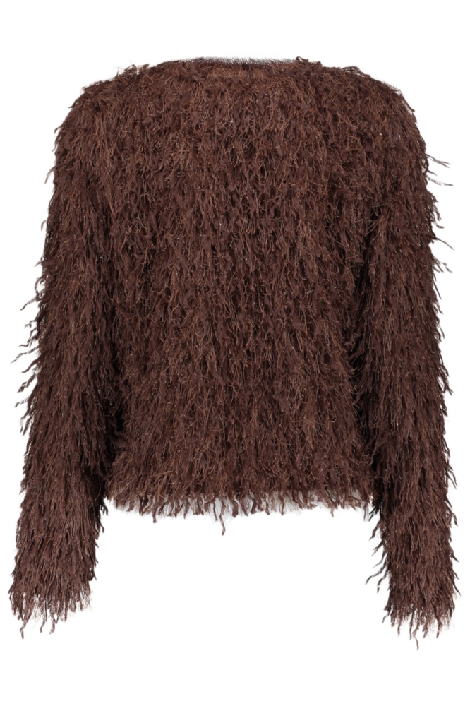 Geisha bruine dames vest | Achteraanzicht