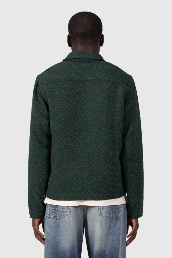 Pure Path groene heren overhemd | Model achteraanzicht