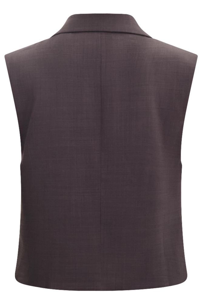 SisterS point bruine dames gilet | Achteraanzicht
