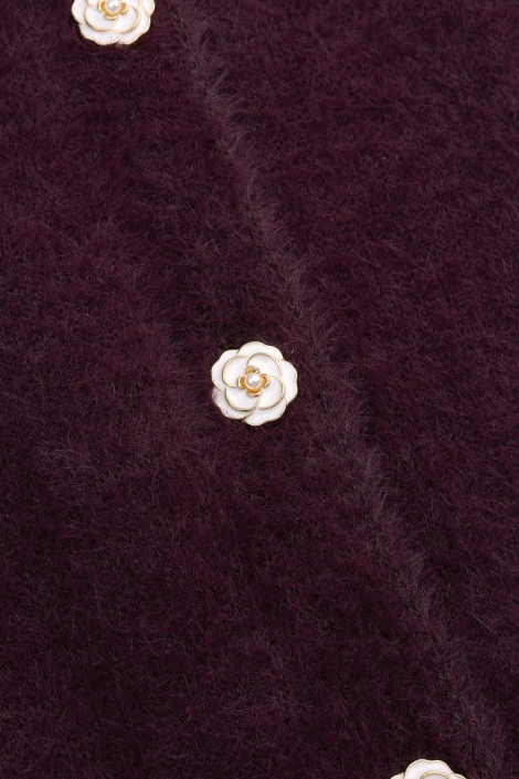 Ydence paarse dames vest | Close up