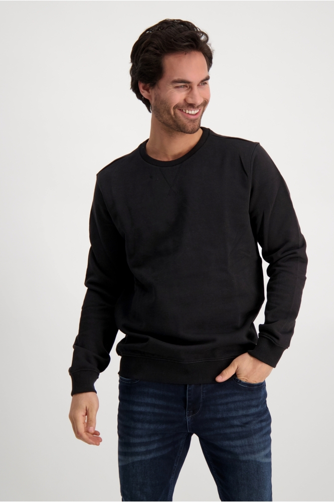 Cars zwarte heren sweater | Model vooraanzicht