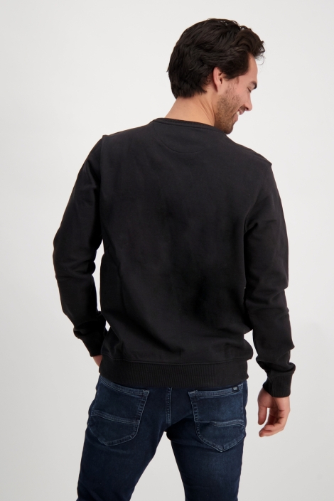 Cars zwarte heren sweater | Model achteraanzicht