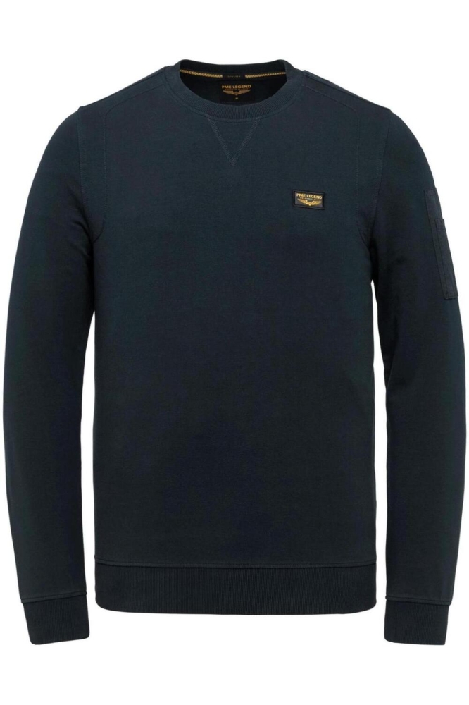 PME legend blauwe heren sweater | Vooraanzicht