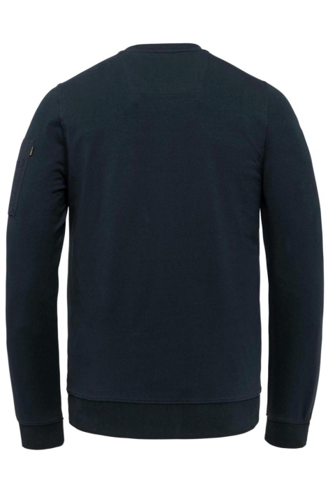 PME legend blauwe heren sweater | Achteraanzicht