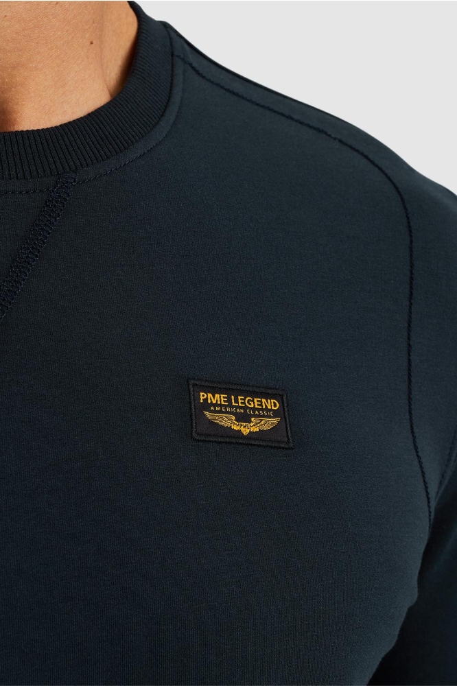 PME legend blauwe heren sweater | Close up