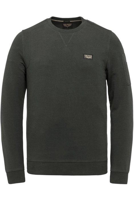 PME legend groene heren sweater | Vooraanzicht