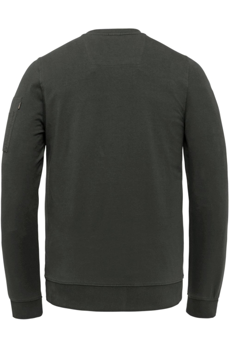 PME legend groene heren sweater | Achteraanzicht