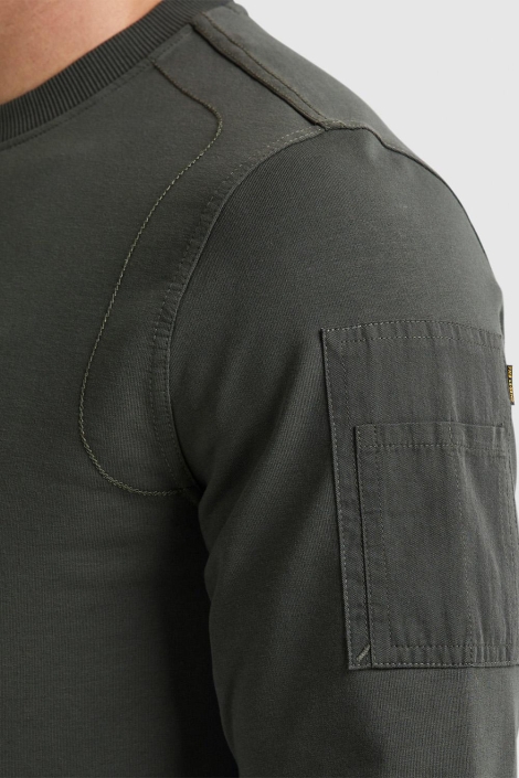 PME legend groene heren sweater | Close up