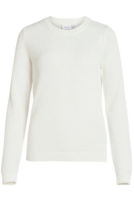 Vila ecru dames trui | Vooraanzicht