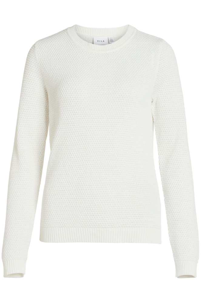 Vila ecru dames trui | Vooraanzicht