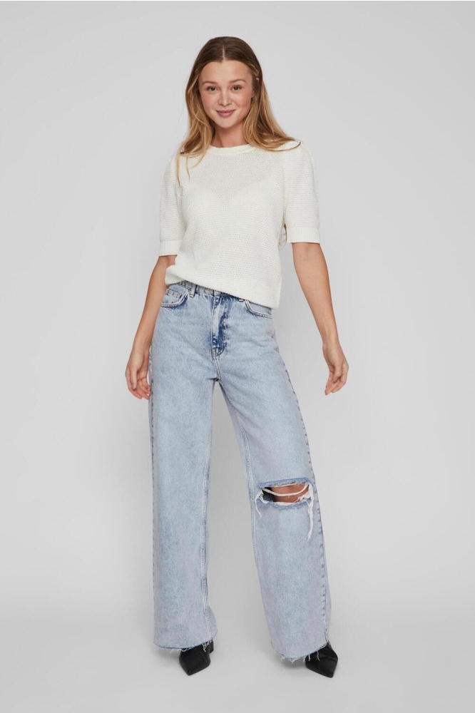 Vila ecru dames trui | Model