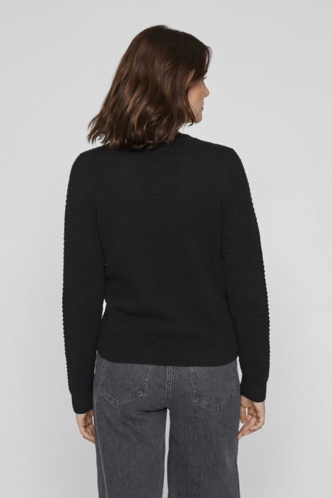 Vila zwarte dames trui | Model achteraanzicht